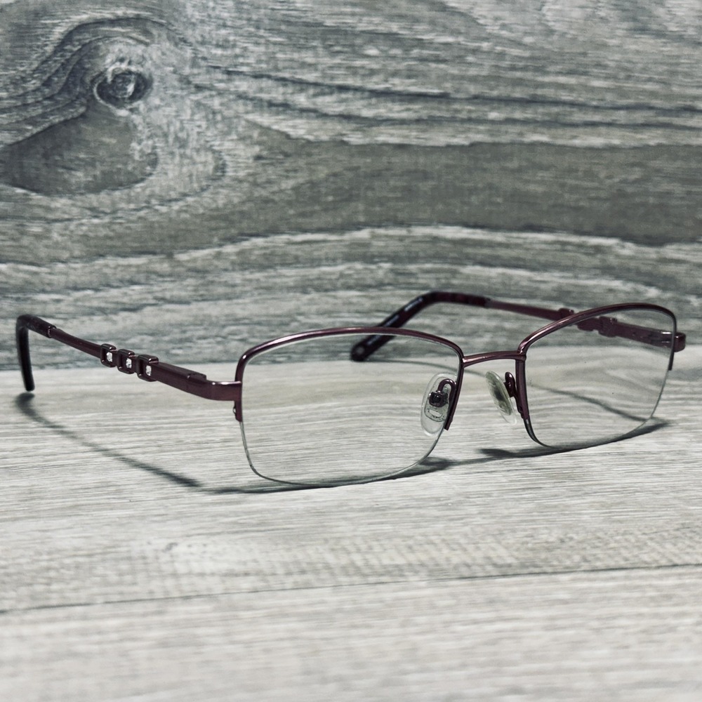 Bulova Missoula Titanium Eyeglass Frames‎ Womens 51-17-135 Pink Half Rim
